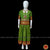 Classical Dance Jewelry APPLE GREEN RED Kids 10-11 yrs Dance Pattu Pavadai Blouse | Kuchipudi Bharatanatyam | Art Silk, Dharmavaram Kanchi | Classical Dance Jewelry