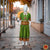 Classical Dance Jewelry APPLE GREEN RED Kids 10-11 yrs Dance Pattu Pavadai Blouse | Kuchipudi Bharatanatyam | Art Silk, Dharmavaram Kanchi | Classical Dance Jewelry