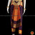 Classical Dance Jewelry DARK PURPLE ORANGE 36 inchs Pant Length Bharatanatyam Gold Zari Dance Costume | Art silk Dharmavaram kanchi | Classical Dance Jewelry