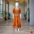 Classical Dance Jewelry MUSTARD ORANGE PINK Kid 10-11 yr Dance Pavadai Blouse | Kuchipudi Bharatanatyam | Art Silk Dharmavaram Kanchi | Classical Dance Jewelry