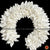 Classical Dance Jewelry WHITE Satin folded K CUT Flowers | Bharatanatyam Kuchipudi Dance flowers | 12 in | veni kondai | Classical Dance Jewelry