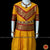 Classical Dance Jewelry YELLOW RED Kids 10-11 yrs Dance Pattu Pavadai Blouse | Kuchipudi Bharatanatyam | Art Silk, Dharmavaram Kanchi | Classical Dance Jewelry