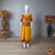 Classical Dance Jewelry YELLOW RED Kids 10-11 yrs Dance Pattu Pavadai Blouse | Kuchipudi Bharatanatyam | Art Silk, Dharmavaram Kanchi | Classical Dance Jewelry
