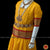 Classical Dance Jewelry YELLOW RED Kids 10-11 yrs Dance Pattu Pavadai Blouse | Kuchipudi Bharatanatyam | Art Silk, Dharmavaram Kanchi | Classical Dance Jewelry