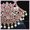 3 lines Long Pearl Haram Indian Jewelry | Open Peacock Style | Bharatnatyam Kuchipudi Parties Engagement Weddings | Classical Dance Jewelry