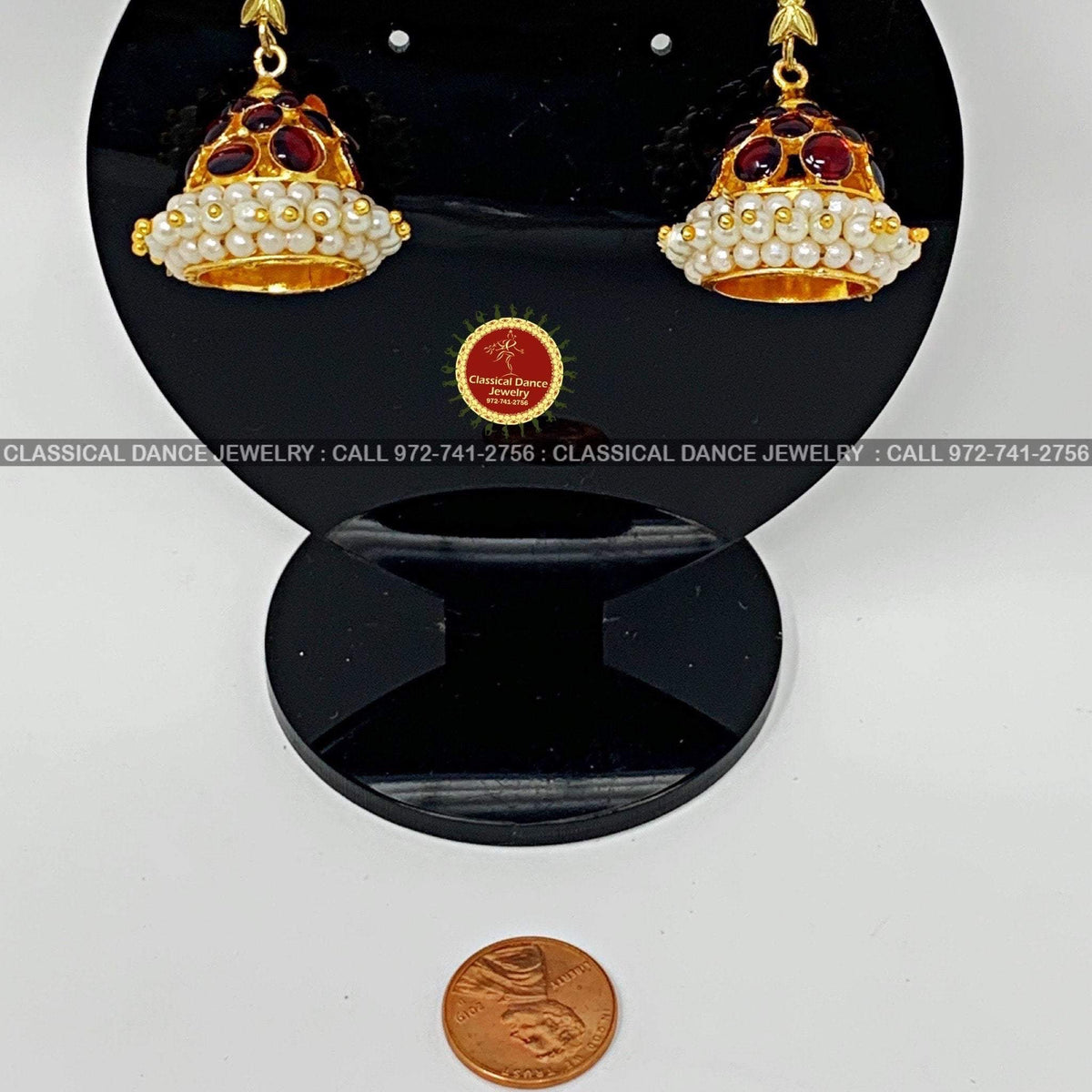 Kemp Hoop Temple Indian Jewelry Earrings | HEA-2 | Bharatnatyam