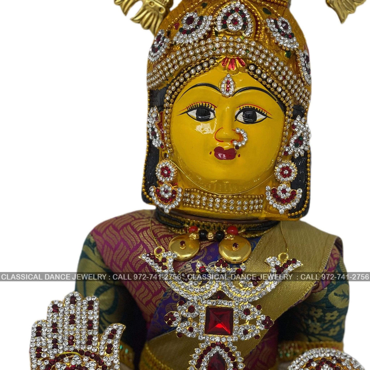 Goddess Varalakshmi idol Pink Ammavaru Amman Pooja Festivals Wedding