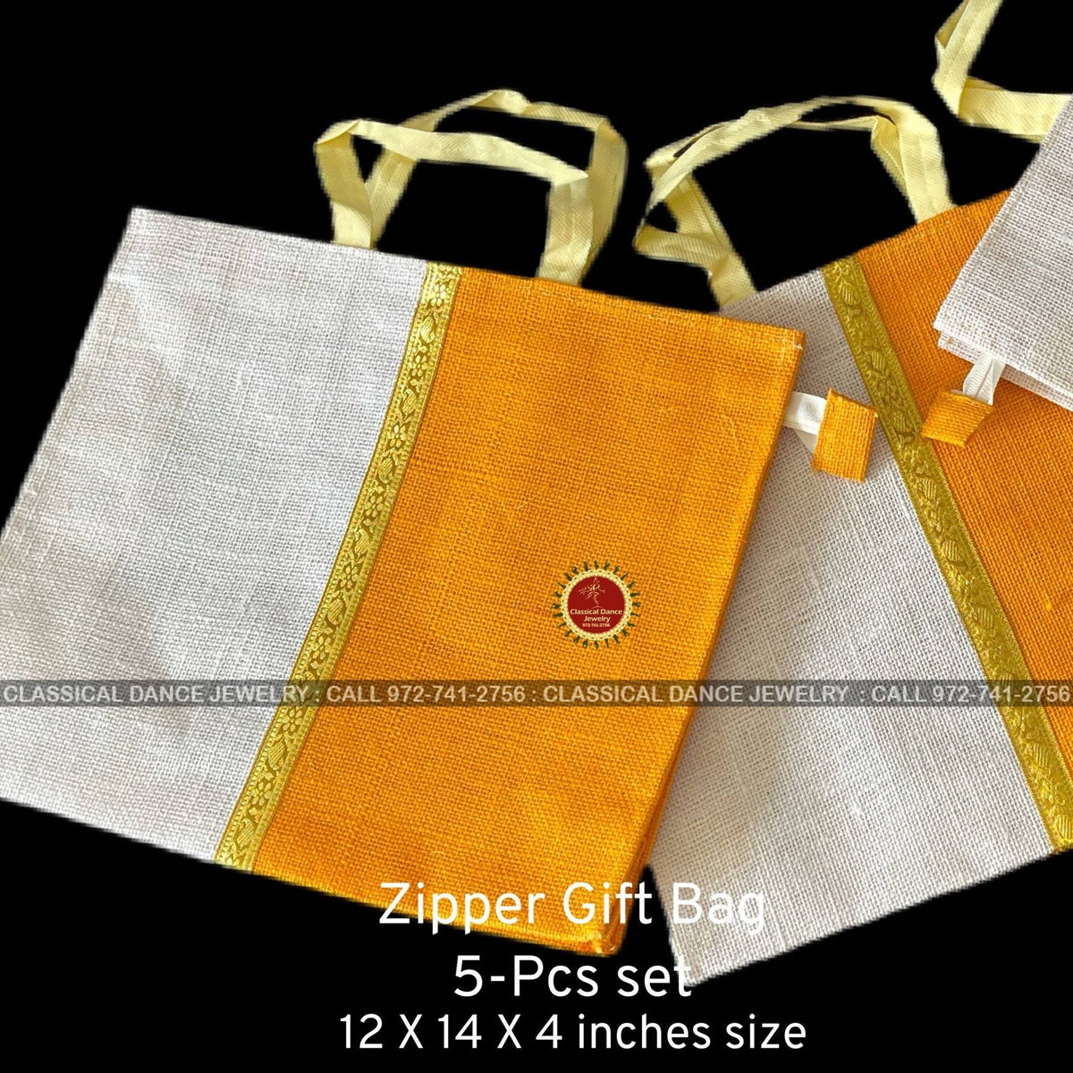 Jute Zipper Thamboolam big bags Sari Bag Haldi kumkum Pongal