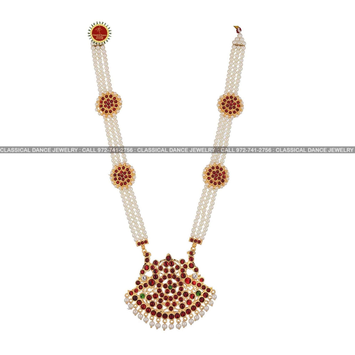 Traditional Temple Kemp Pearls Motimala Indian Jewelry Sun Moon