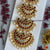 Classical Dance Jewelry 5 Step Tikka Kemp Temple White Stone Indian Jewelry | Bharatnatyam, Kuchipudi, Engagement, Weddings, Birthdays | Classical Dance Jewelry