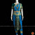 Classical Dance Jewelry ANANDA BLUE Dark GREEN 36 inch Pant Length Bharatanatyam Gold Zari Dance Costume | Art silk Dharmavaram Kanchi | Classical Dance Jewelry