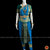 Classical Dance Jewelry ANANDA BLUE Dark GREEN 40 Inch Pant Length Bharatanatyam Dance Costume | Gold Zari | Art silk Dharmavaram Kanchi | Classical Dance Jewelry