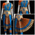 Classical Dance Jewelry ANANDA BLUE ORANGE 36 inch Pant Length Bharatanatyam Gold Zari Dance Costume | Art silk Dharmavaram Kanchi | Classical Dance Jewelry