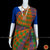 Classical Dance Jewelry APPLE GREEN Orange CHECKS Pre-stitched Practice Sari BLUE Blouse | Half Saree Kalakshethra Sari | Bharatnatyam Kuchipudi | Classical Dance Jewelry
