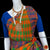 Classical Dance Jewelry APPLE GREEN Orange CHECKS Pre-stitched Practice Sari BLUE Blouse | Half Saree Kalakshethra Sari | Bharatnatyam Kuchipudi | Classical Dance Jewelry