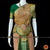 Classical Dance Jewelry BISCUIT BROWN Dark GREEN 36 inch Pant Length Bharatanatyam Gold Zari Dance Costume | Art silk Dharmavaram Kanchi | Classical Dance Jewelry