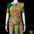 Classical Dance Jewelry BISCUIT BROWN Dark GREEN 40 Inch Pant Length Bharatanatyam Dance Costume | Gold Zari | Art silk Dharmavaram Kanchi | Classical Dance Jewelry