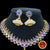 Classical Dance Jewelry BLUE Choker Kemp temple Indian jewelry | Short Necklace | Bharatnatyam Kuchipudi Engagement Weddings Birthdays | Classical Dance Jewelry