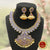 Classical Dance Jewelry BLUE Mango Design Temple Indian Jewelry | White Stone | Short Necklace | Bharatnatyam Kuchipudi Party Wedding | Classical Dance Jewelry