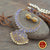 Classical Dance Jewelry BLUE Mango Design Temple Indian Jewelry | White Stone | Short Necklace | Bharatnatyam Kuchipudi Party Wedding | Classical Dance Jewelry
