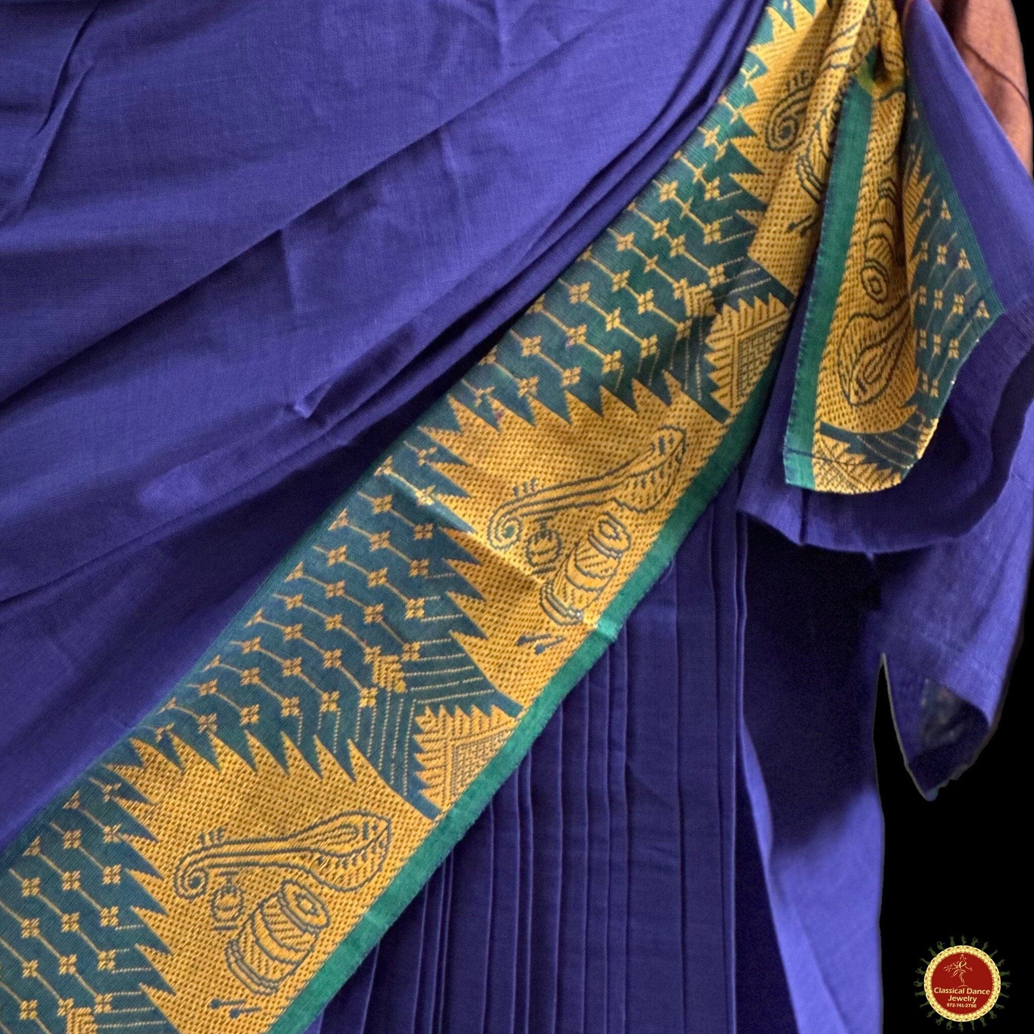 Buy Peacock Blue And Yellow Woven Designer Banarasi Saree on Karagiri | SALE