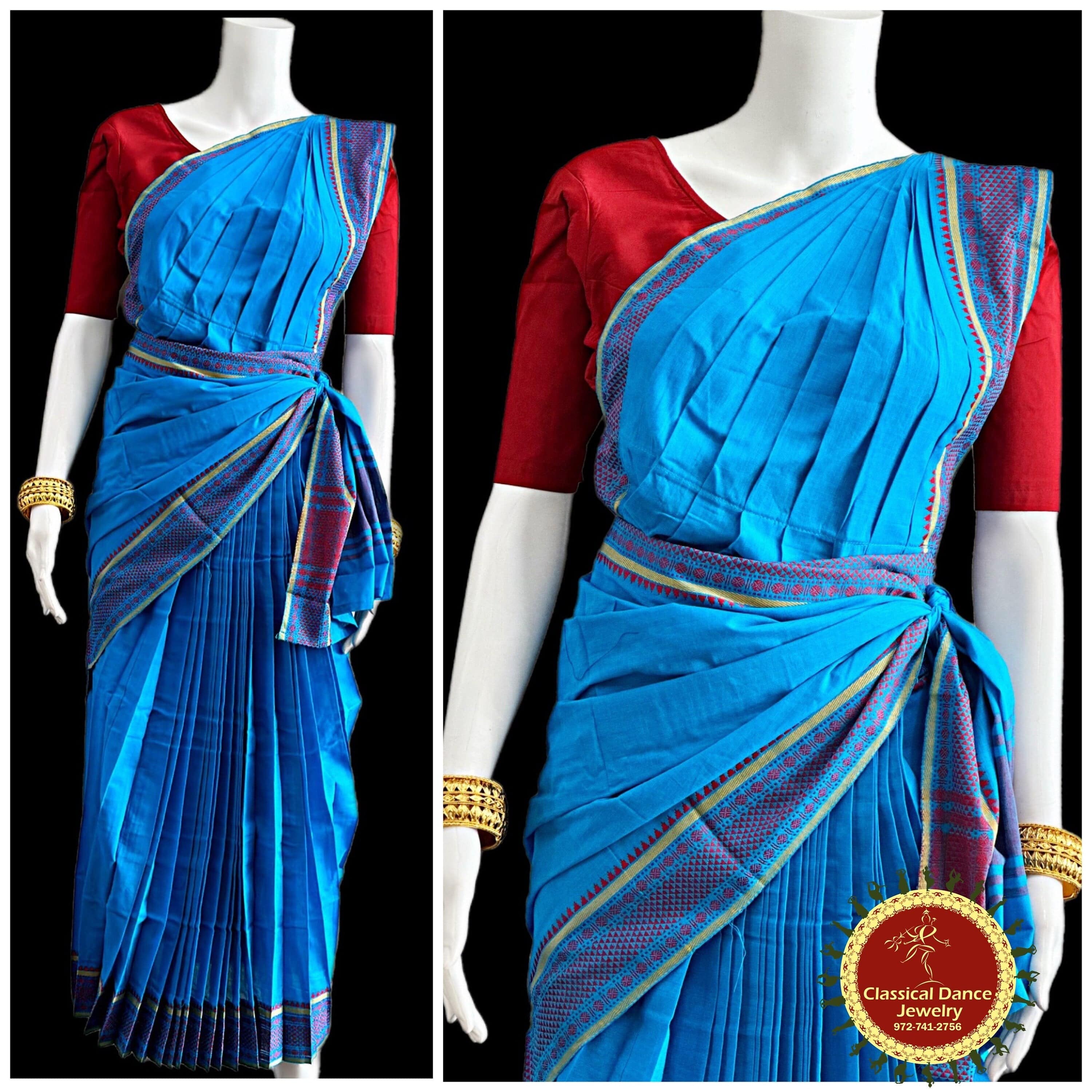 Bharatnatyam/Andhranatyam Saree Drape