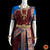 Classical Dance Jewelry BROWN BLUE 40 inchs Pant Length Kuchipudi Indian Copper Zari Dance Costume | Art silk Dharmavaram Kanchi | Classical Dance Jewelry