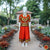 Classical Dance Jewelry BURNT ORANGE MAROON Kid 10-11 yr Dance Pavadai Blouse | Kuchipudi Bharatanatyam | Art Silk Dharmavaram Kanchi | Classical Dance Jewelry