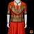 Classical Dance Jewelry BURNT ORANGE MAROON Kid 10-11 yr Dance Pavadai Blouse | Kuchipudi Bharatanatyam | Art Silk Dharmavaram Kanchi | Classical Dance Jewelry
