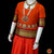 Classical Dance Jewelry BURNT ORANGE MAROON Kid 10-11 yr Dance Pavadai Blouse | Kuchipudi Bharatanatyam | Art Silk Dharmavaram Kanchi | Classical Dance Jewelry