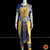 Classical Dance Jewelry BUTTER YELLOW Dark BLUE 40 Inch Pant Length Bharatanatyam Dance Costume | Gold Zari | Art silk Dharmavaram Kanchi | Classical Dance Jewelry
