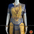 Classical Dance Jewelry BUTTER YELLOW Dark BLUE 40 Inch Pant Length Bharatanatyam Dance Costume | Gold Zari | Art silk Dharmavaram Kanchi | Classical Dance Jewelry