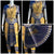 Classical Dance Jewelry BUTTER YELLOW Dark BLUE 40 Inch Pant Length Bharatanatyam Dance Costume | Gold Zari | Art silk Dharmavaram Kanchi | Classical Dance Jewelry
