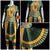 Classical Dance Jewelry BUTTER YELLOW Ivory GREEN 36 inch Pant Length Bharatanatyam Gold Zari Dance Costume | Art silk Dharmavaram Kanchi | Classical Dance Jewelry