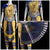 Classical Dance Jewelry BUTTER YELLOW Navy BLUE 34 inch Pant Length Bharatanatyam Gold Zari Dance Costume | Art silk Dharmavaram kanchi | Classical Dance Jewelry