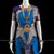 Classical Dance Jewelry COPPER SULPHATE BLUE 38 Inch Pant Length Bharatanatyam Dance Costume Gold Zari | Art Silk Dharmavaram Kanchi | Classical Dance Jewelry
