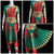 Classical Dance Jewelry CORAL Orange REXONA GREEN 36 inch Pant Length Bharatanatyam Gold Zari Dance Costume | Art silk Dharmavaram Kanchi | Classical Dance Jewelry