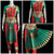 Classical Dance Jewelry CORAL Orange REXONA GREEN 38 Inch Pant Length Bharatanatyam Dance Costume Gold Zari | Art Silk Dharmavaram Kanchi | Classical Dance Jewelry