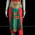 Classical Dance Jewelry CORAL Orange REXONA GREEN 38 Inch Pant Length Bharatanatyam Dance Costume Gold Zari | Art Silk Dharmavaram Kanchi | Classical Dance Jewelry