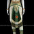 Classical Dance Jewelry CREAM Ivory DARK GREEN 36 inchs Pant Length Bharatanatyam Gold Zari Dance Costume | Art silk Dharmavaram kanchi | Classical Dance Jewelry