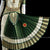 Classical Dance Jewelry CREAM Ivory DARK GREEN 36 inchs Pant Length Bharatanatyam Gold Zari Dance Costume | Art silk Dharmavaram kanchi | Classical Dance Jewelry