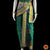 Classical Dance Jewelry DARK GREEN BLUE 40 inchs Pant Length Kuchipudi Indian Dance Costume | Art silk Dharmavaram Kanchi | Classical Dance Jewelry