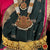 Classical Dance Jewelry DARK GREEN PINK 30 Inch Pant Length Kuchipudi Gold Zari Dance Costume | Art silk Dharmavaram Kanchi | Classical Dance Jewelry