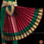Classical Dance Jewelry DARK GREEN PINK Magenta 34 inch Pant Length Bharatanatyam Gold Zari Dance Costume | Art silk Dharmavaram kanchi | Classical Dance Jewelry