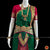 Classical Dance Jewelry DARK GREEN PINK Magenta 36 inch Pant Length Bharatanatyam Gold Zari Dance Costume | Art silk Dharmavaram Kanchi | Classical Dance Jewelry