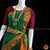 Classical Dance Jewelry DARK GREEN Pre-stitched Practice Sari MAROON Blouse | Half Saree Kalakshethra Sari | Bharatnatyam Kuchipudi Folk | Classical Dance Jewelry