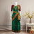 Classical Dance Jewelry DARK GREEN Pre-stitched Practice Sari MAROON Blouse | Half Saree Kalakshethra Sari | Bharatnatyam Kuchipudi Folk | Classical Dance Jewelry