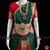 Classical Dance Jewelry Dark GREEN RED VINTAGE 36 inch Pant Length Bharatanatyam Gold Zari Dance Costume | Art silk Dharmavaram Kanchi | Classical Dance Jewelry