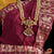 Classical Dance Jewelry DARK MAROON Pre-stitched Practice Sari YELLOW Blouse | Half Saree Kalakshethra Sari | Bharatnatyam Kuchipudi Folk | Classical Dance Jewelry
