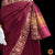 Classical Dance Jewelry DARK MAROON Pre-stitched Practice Sari YELLOW Blouse | Half Saree Kalakshethra Sari | Bharatnatyam Kuchipudi Folk | Classical Dance Jewelry